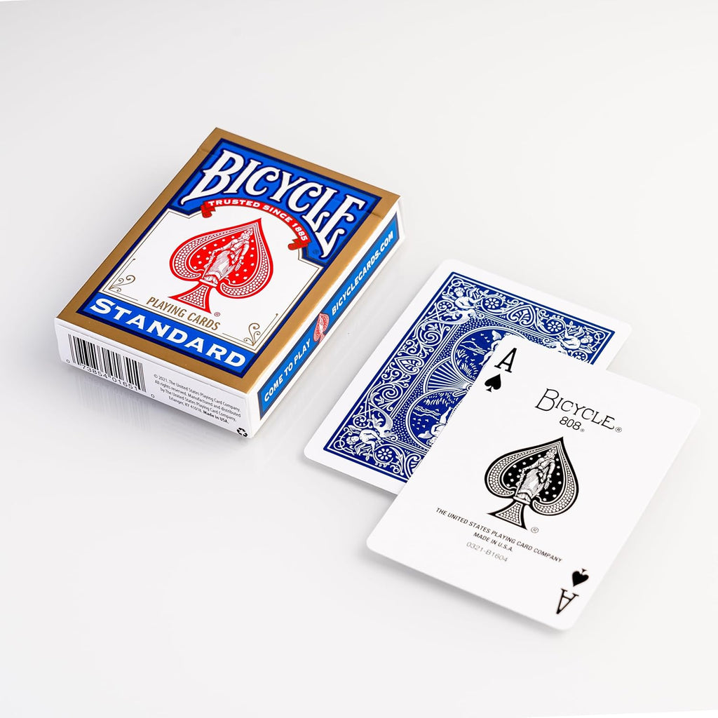 ® Gold Standard Playing Cards - 1 Deck of Cards, (Colour Will Vary Red or Blue), Air Cushion Finish, Iconic International Rider Back Design, Standard Index
