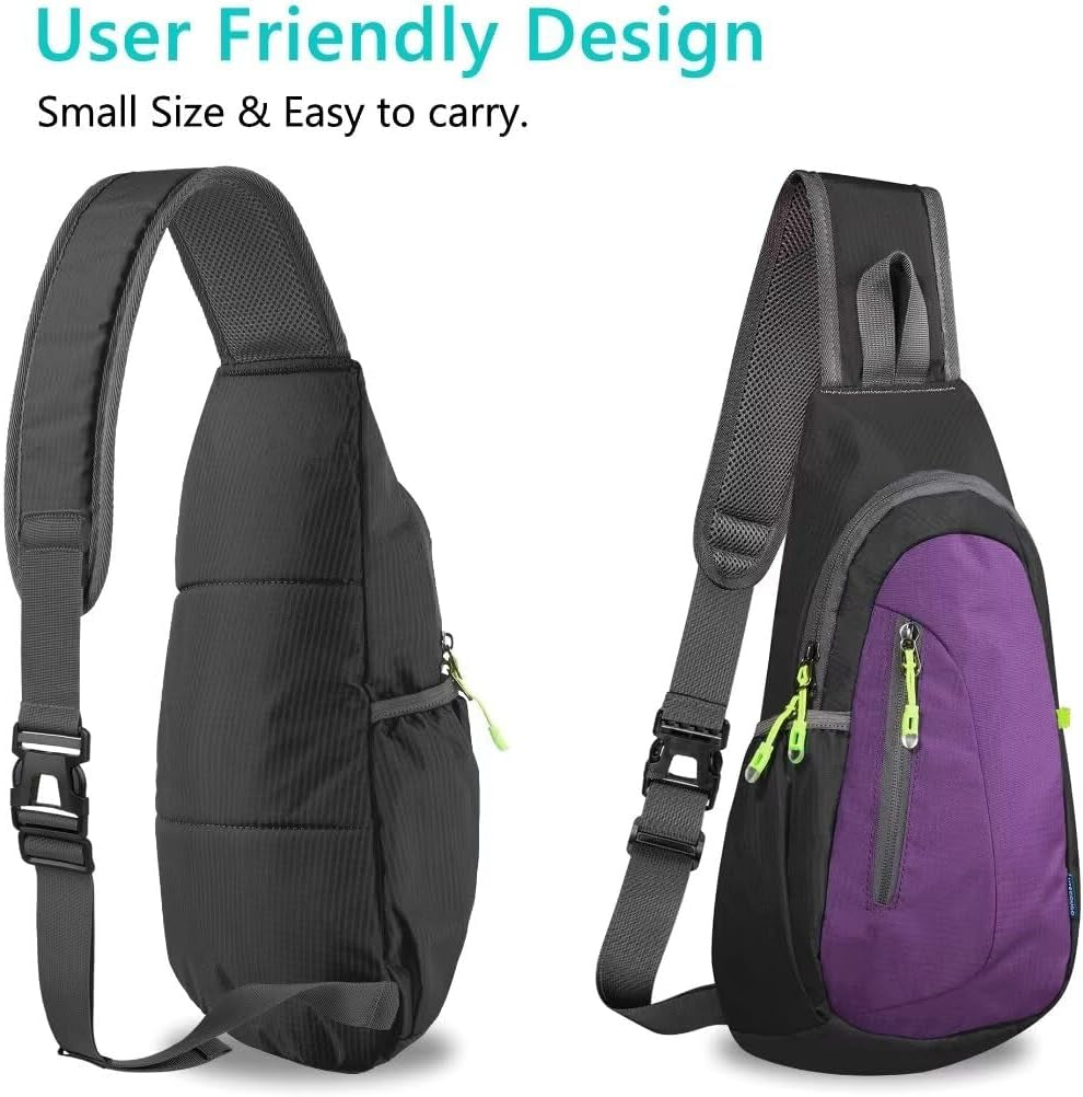 Small Sling Bag, Lightweight Crossbody Backpack for Men Women, Shoulder Bag for Sports and Outdoor