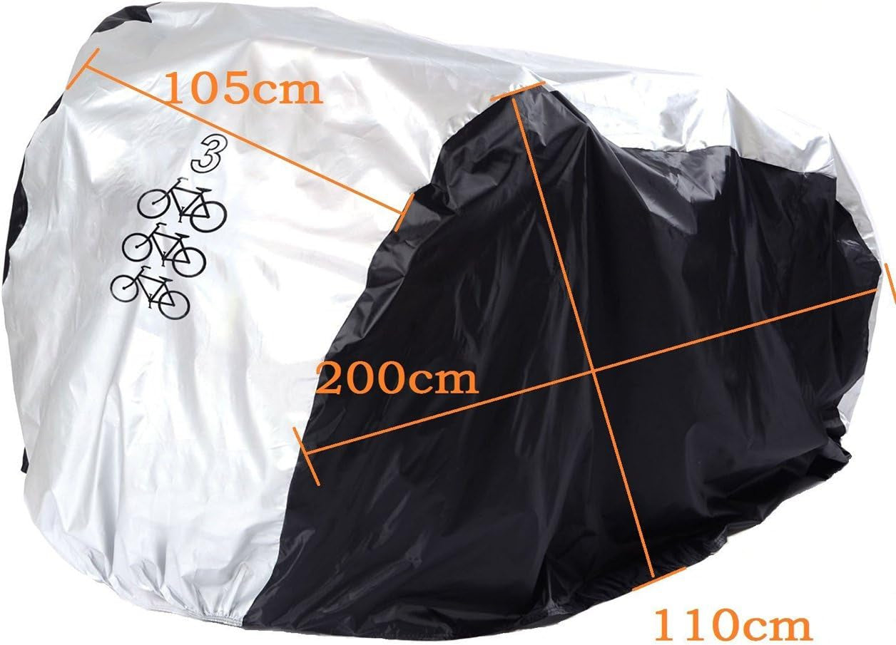 for 3 Bike Cycle Bicycle Rain Waterproof UV Protection Triple Bikes Cover All Weather Dust Resistant