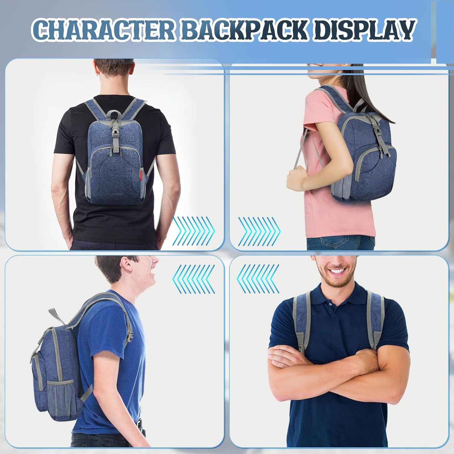Ultra Lightweight Backpack 10L, Small Hiking Daypack Water Resistant Travel Daybag Ultra Light Backpacks for Hiking (Navy Blue)