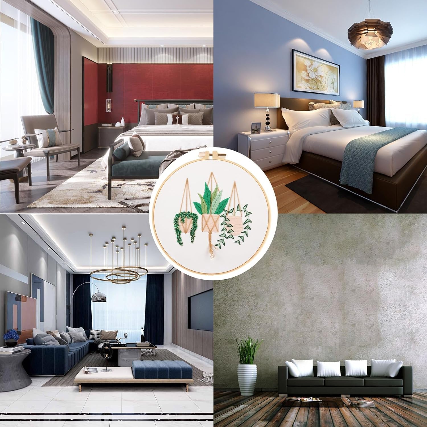 Full Range Embroidery Starter Kit, Embroidery Kit for Beginners ,Cross Stitch Kit Includes DIY Cross Stitch Stamped Embroidery Kit for Adults Beginner Starter,Cross Stitch Kits for Adults Beginners.