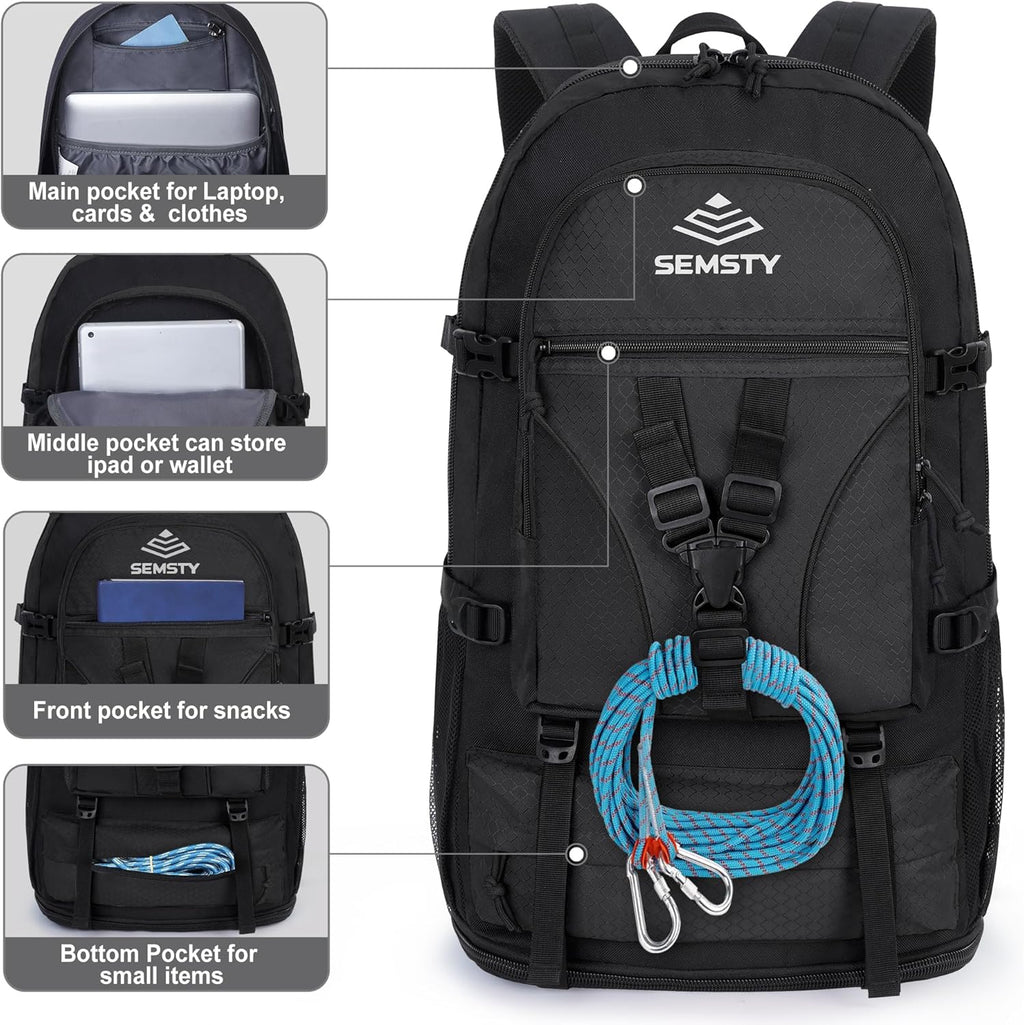 Hiking Backpack, 30L/40L/50L Expandable Hiking Backpack for Men and Women, Travel Backpack Flight Approved