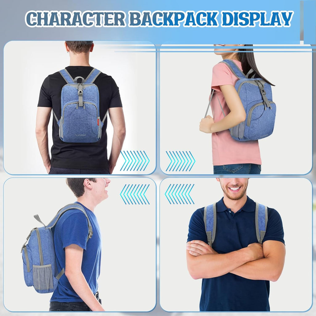 Ultra Lightweight Backpack 10L, Small Hiking Daypack Water Resistant Travel Daybag Ultra Light Backpacks for Hiking (Dark Blue)