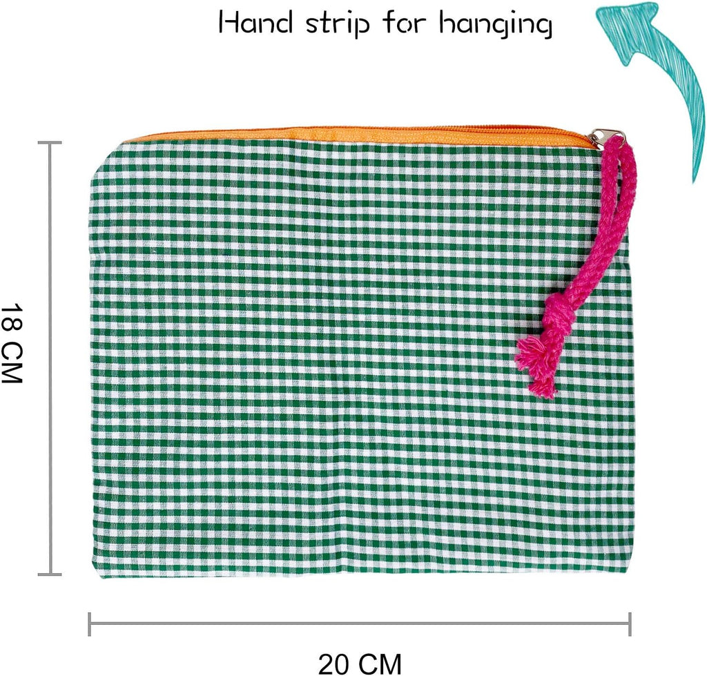 Makeup Bag Portable Pouch Purse Bag Travel Cosmetic Storage Organizer Lightweight for Women (Green)