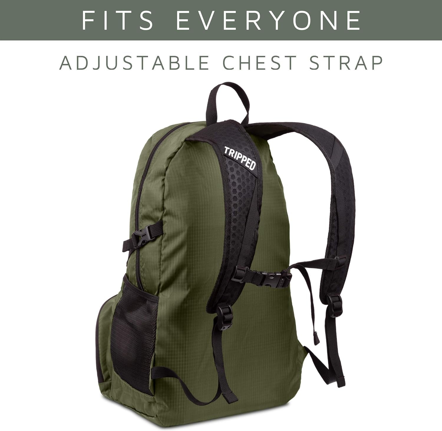 Traveling Backpack- Foldable Collapsible Lightweight Backpack for Travel (Green) 35 Liters