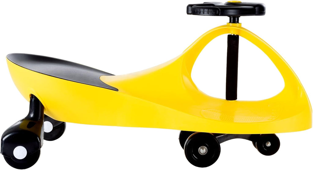 Wiggle Car - Ride on Toy for Ages 3 and up - Toddler Ride on Toys with No Batteries, Gears or Pedals Just Twist, Wiggle, and Go by Lil’ Rider (Yellow)