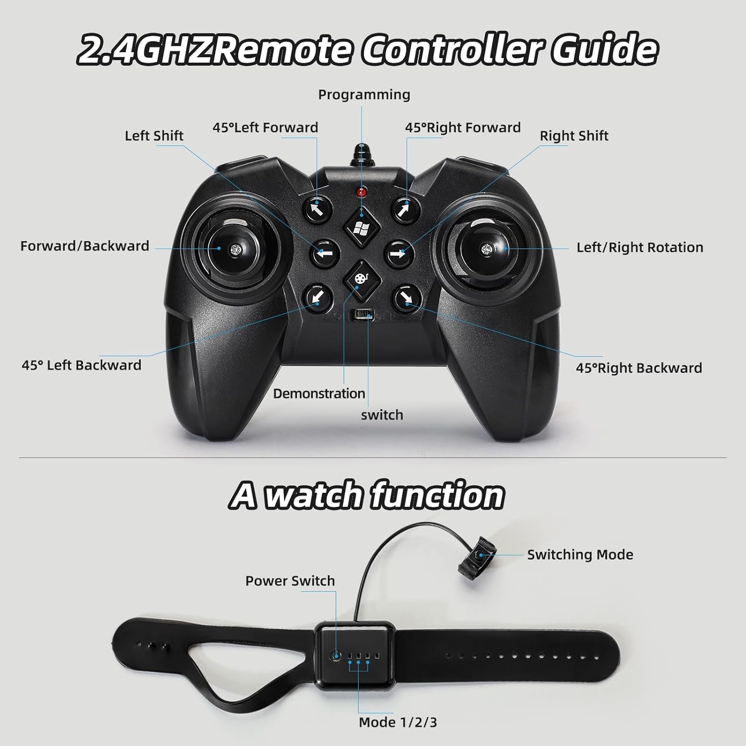 RC Stunt Car, 2.4Ghz 4WD Gesture Sensing Remote Control Car with Cool Light and Music, Double-Sided 360° Flips RC Cars for Boys Age 6-12 8-12 Birthday Christmas Toy Cars(Blue)