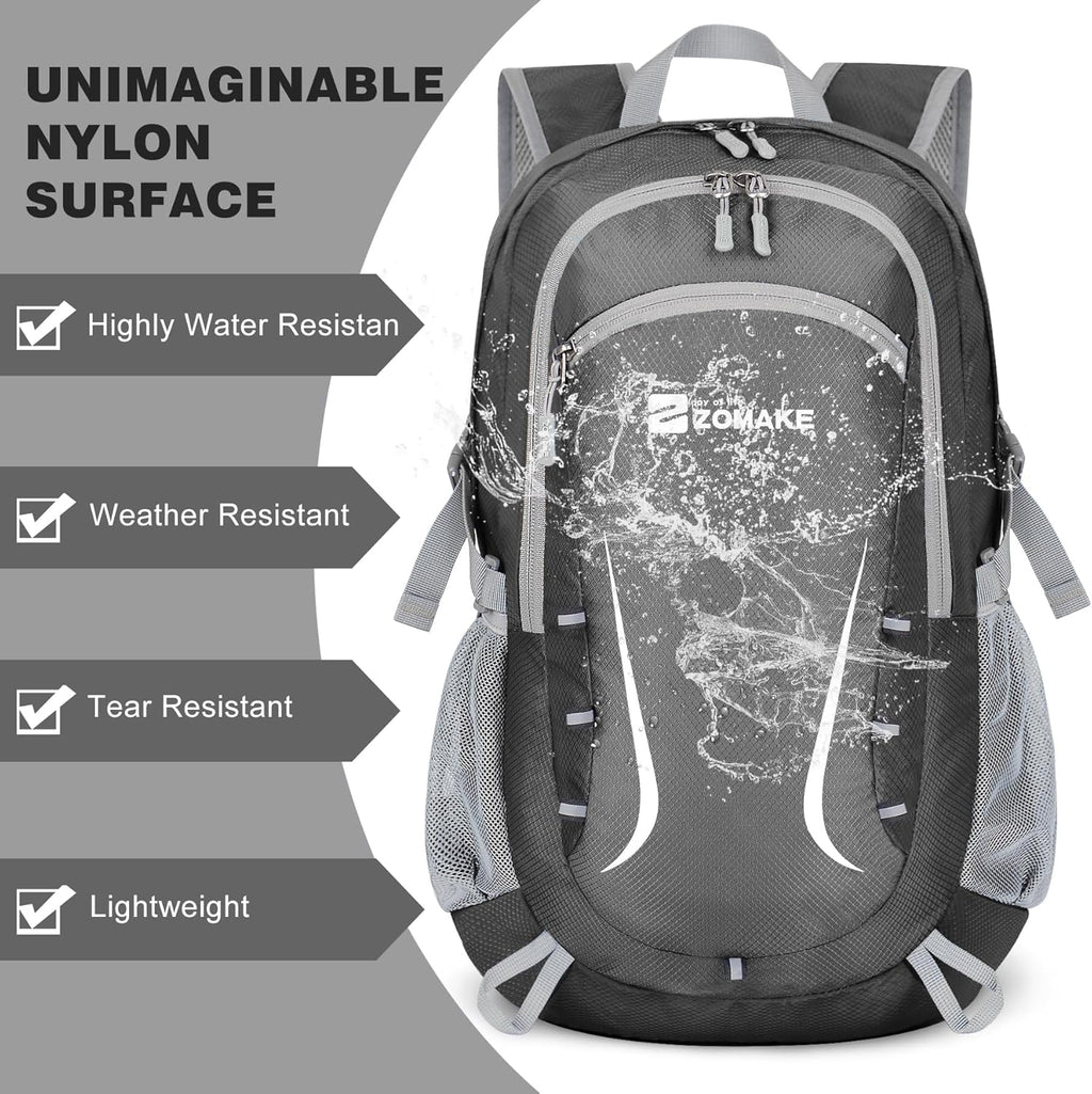 Lightweight Packable Backpack 35L, Foldable Backpacks Water Resistant Collapsible Light Daypack for Hiking
