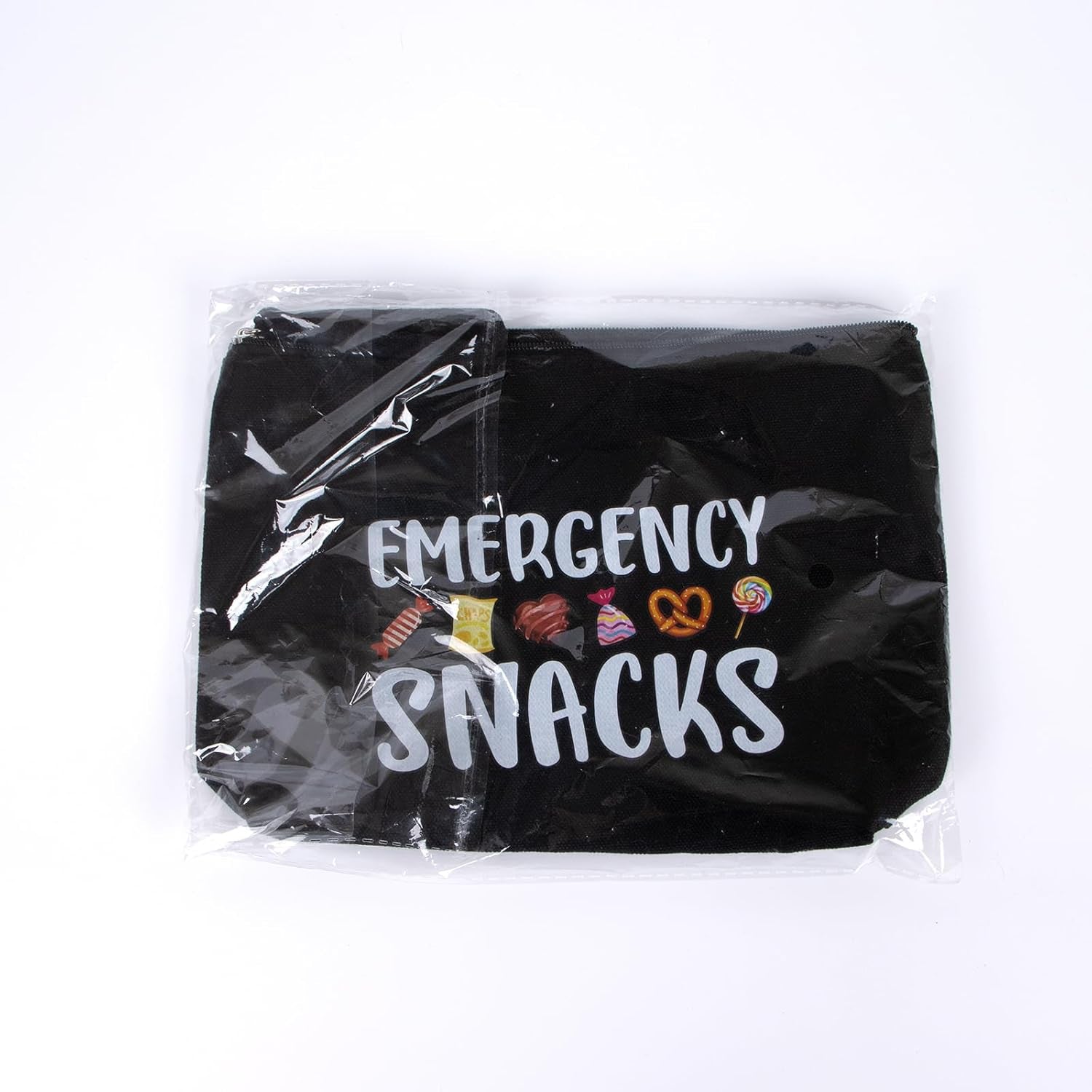 Canvas Zipper Pouch Bags for Snacks, Cosmetics & Toiletries - Women'S Travel & Beach Bag (Black)