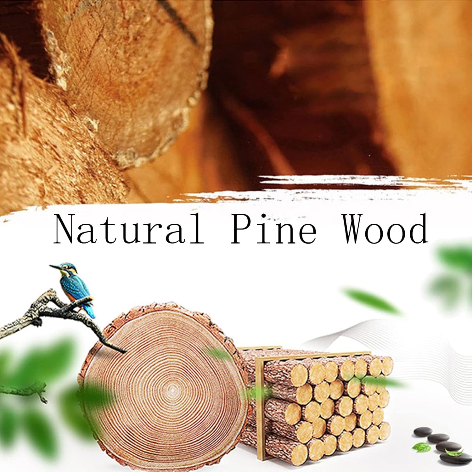 25Pcs Wood Slices for Crafts, Small Unfinished Wooden Circles with Hole and String for DIY Crafting Christmas Ornaments Decor (6-8Cm X25)