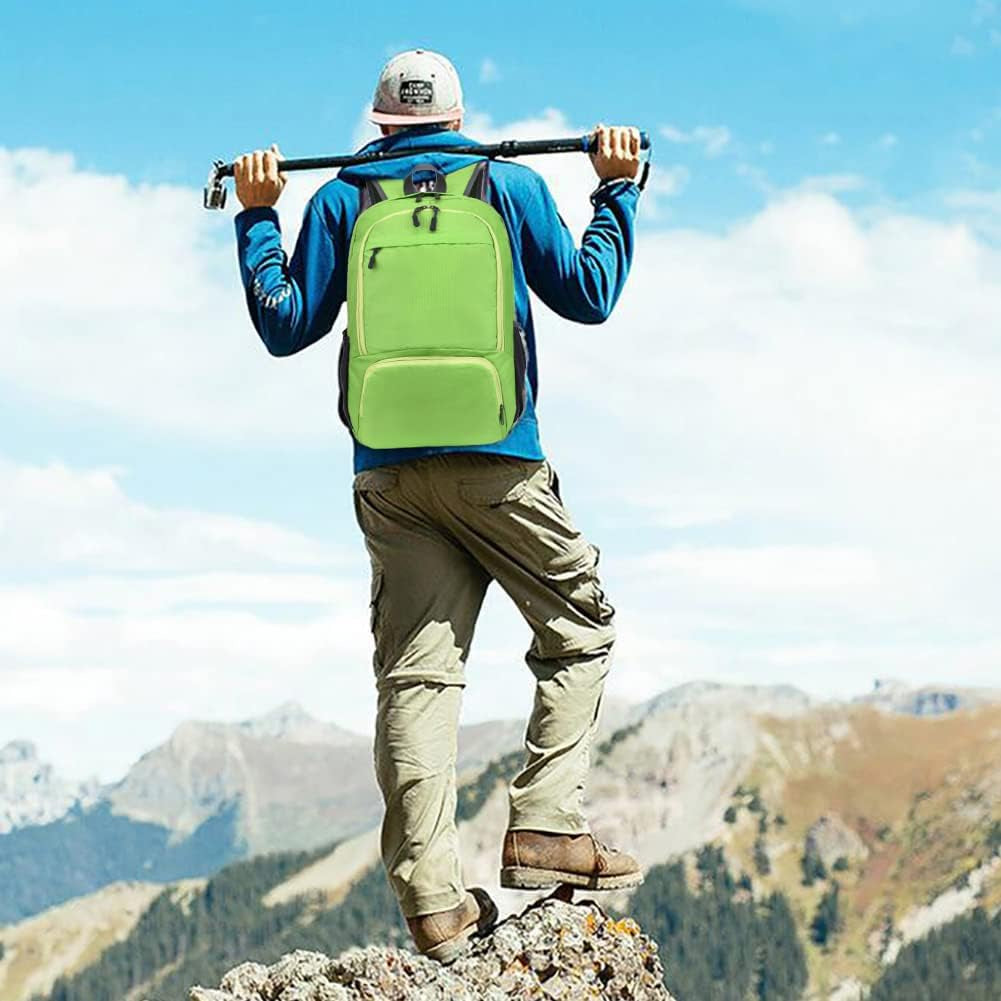 35L Hiking Backpack Ultralight Lightweight Packable Foldable Water Resistant Travel Camping Outdoor Daypack (Green1)
