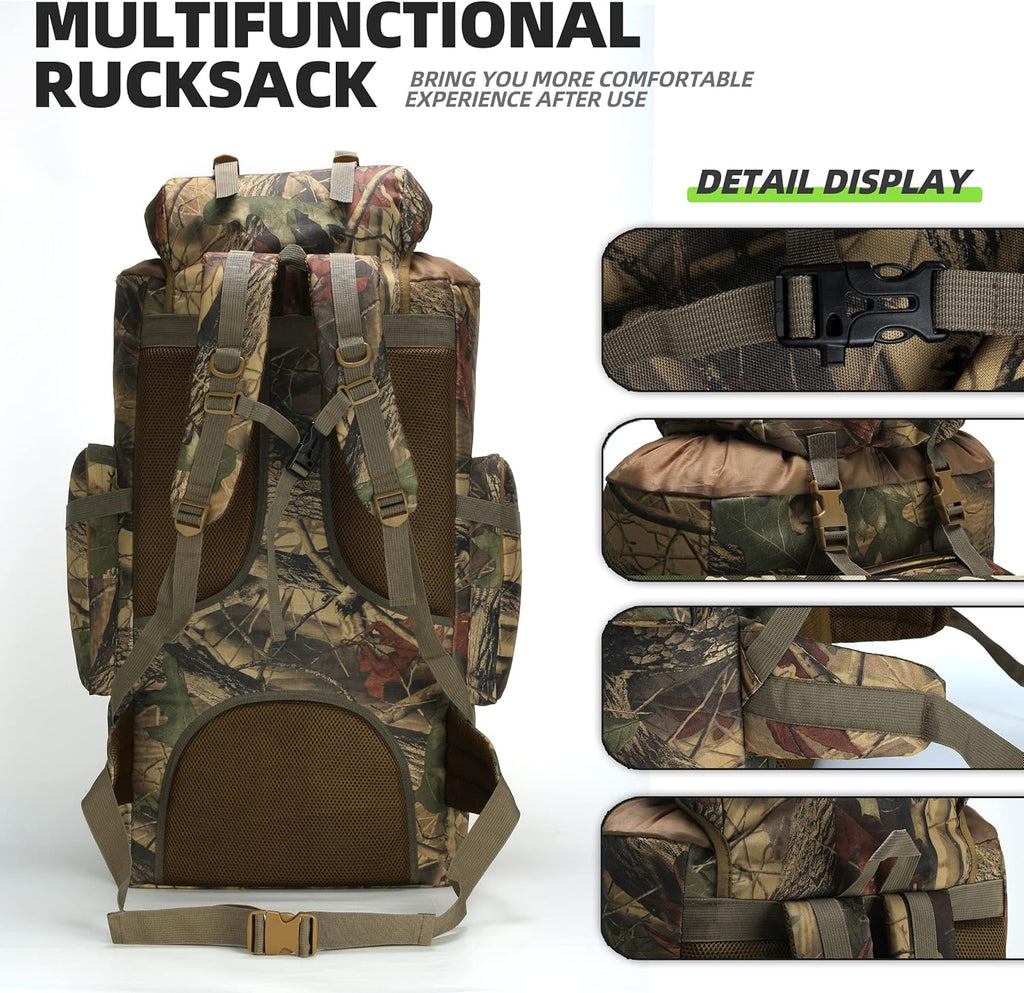 100L Camping Hiking Backpack Molle Rucksack Military Camping Backpacking Daypack