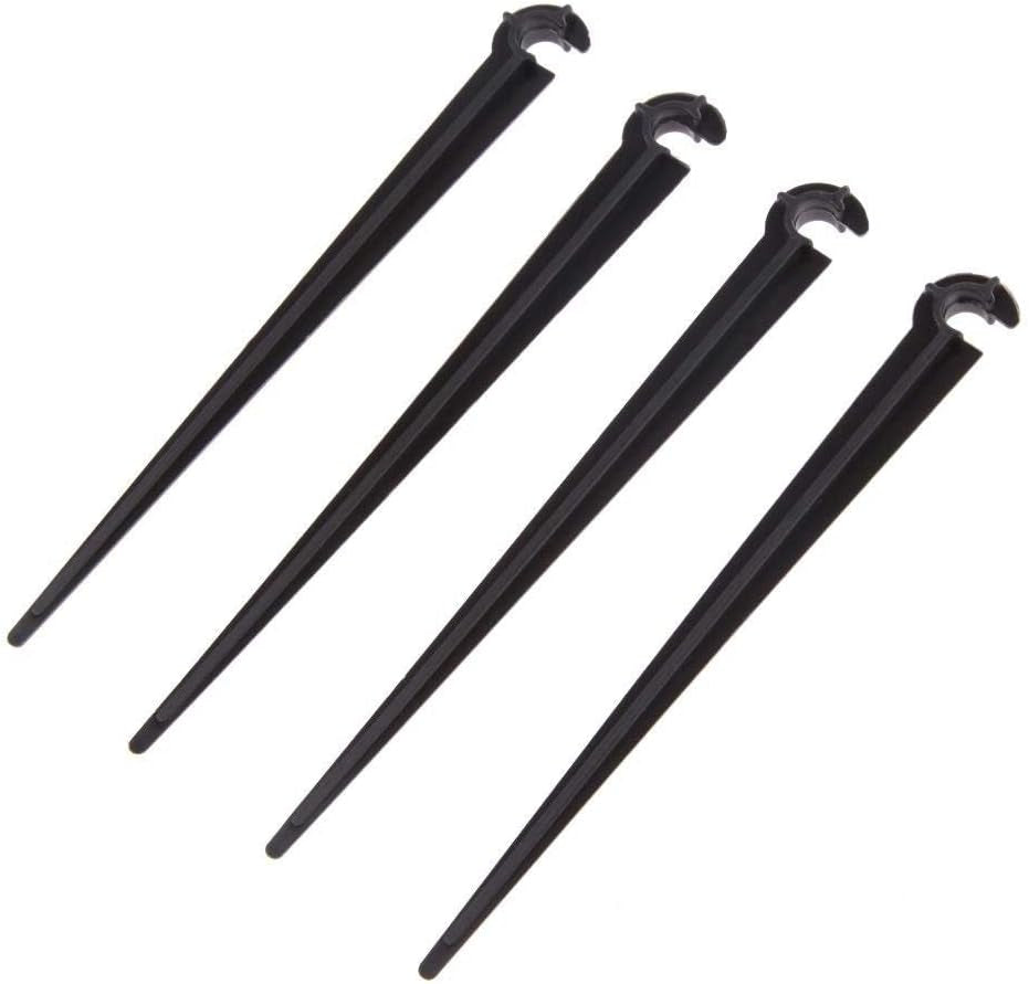 Gardening Emitter Dripper，Hook Fixed Stems Support Holder，Adjustable Micro Flow Drip Watering Sprinkler for 4/7 Drip Irrigation Water Hose (100Pcs Support Stakes)