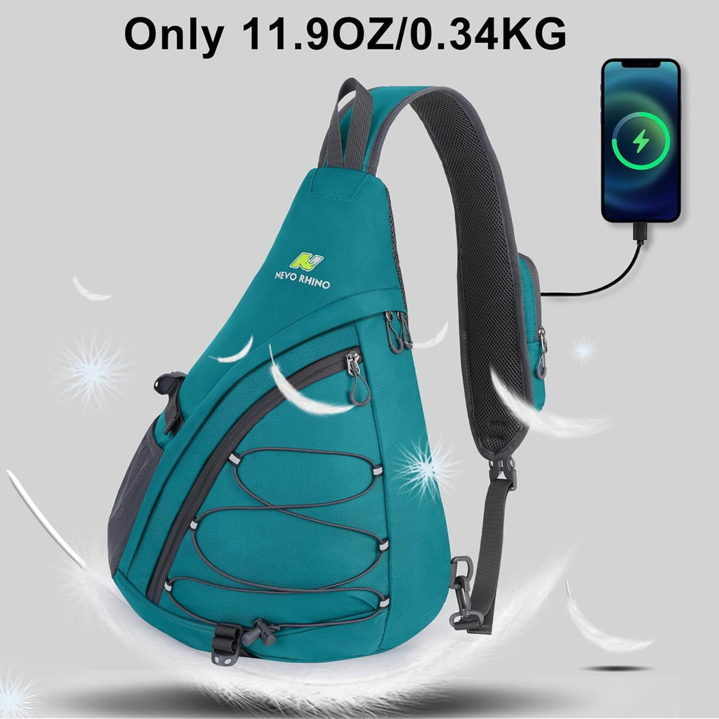 NEVO RHINO Crossbody Sling Backpack 18L Large Sling Bag for Men with Phone Pocket Shoulder Bag for Men, Women Sport Daypack