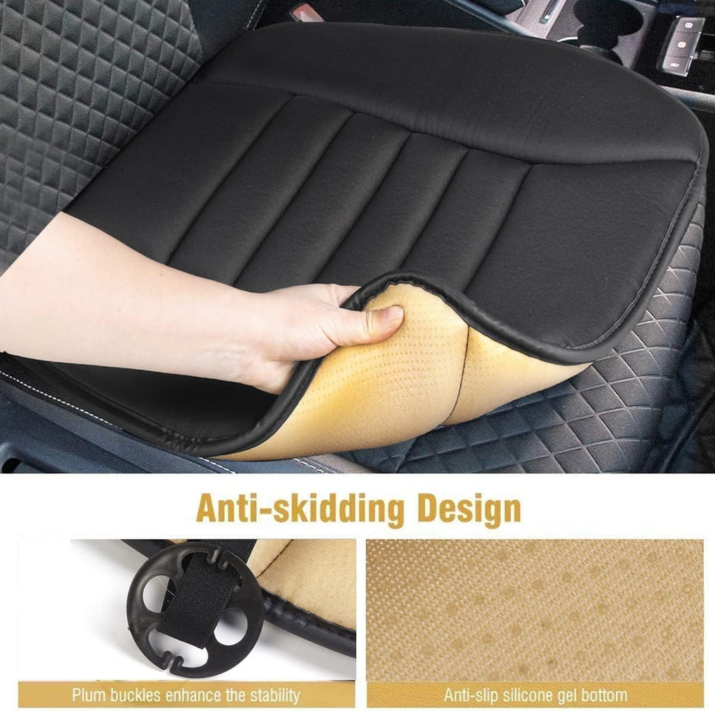 Seat Cushion, Car Seat Cushion Memory Foam Cushion Soft Driver Seat Pad, Non Slip Car Seat Protector Comfort Universal for Home Car Office Chair Use - 1Pack