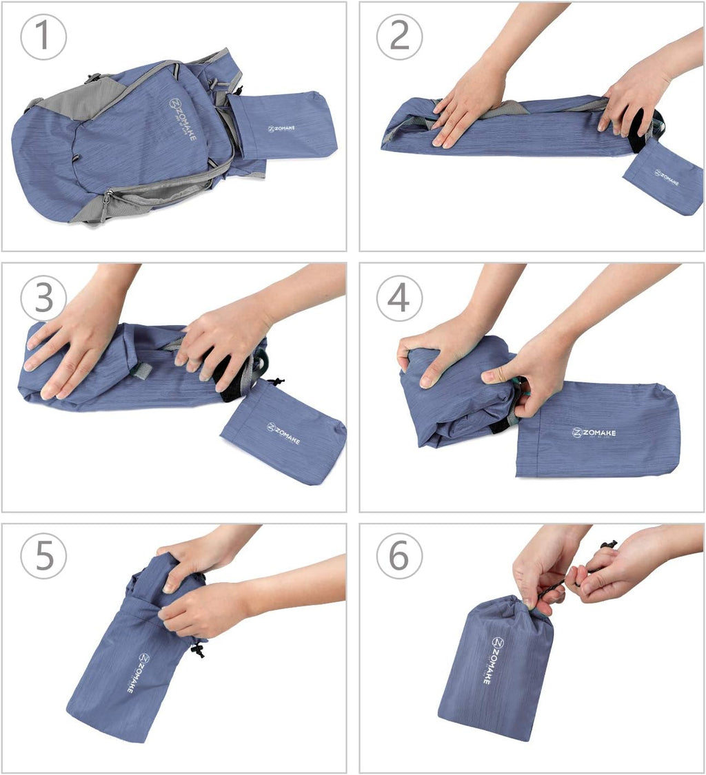 Ultra Lightweight Packable Backpack 18L, Small Foldable Hiking Backpacks Water Resistant Folding Daypack for Travel(Navy Blue)