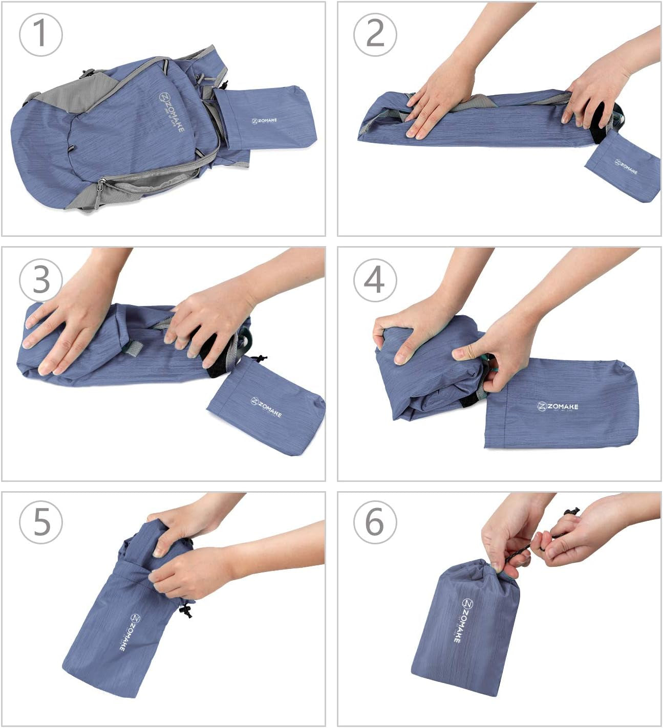 Ultra Lightweight Packable Backpack 18L, Small Foldable Hiking Backpacks Water Resistant Folding Daypack for Travel(Navy Blue)