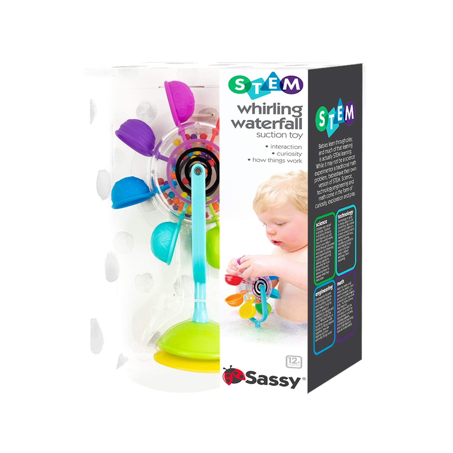 Whirling Waterfall Suction Toy for Bathtime - Stem - Ages 12+ Months, Multi
