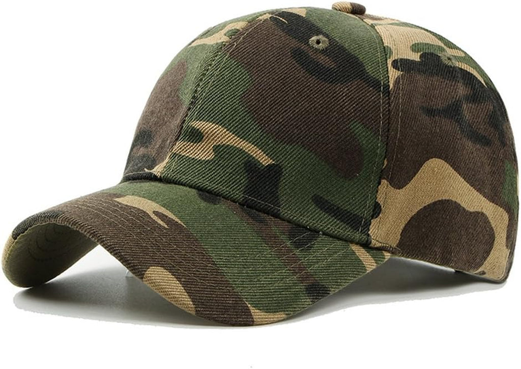 Mens Boys Army Camouflage Baseball Cap, Camo Cap for Outdoor Sports Camping