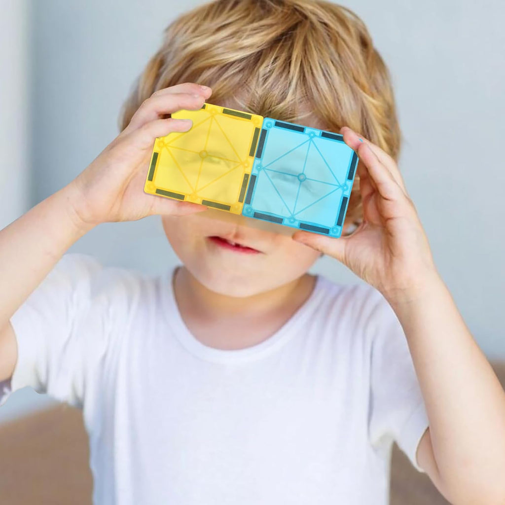 Magnetic Tiles Kids Magnetic Blocks Building Sets 3D Magnet Tile Building Blocks Toy Construction Educational STEM Toys Gifts for Toddlers Boys Girls 3 4 5 6 7 8 9 10 + Year Old