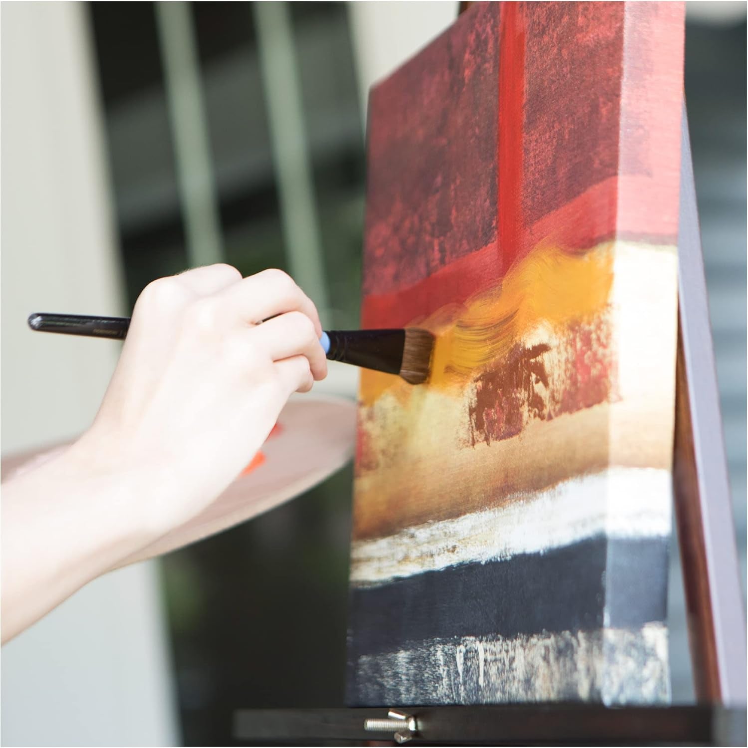 Set of 24 Acrylic Paints, 24 X 120 Ml Tubes, 24 Colours Paint for Canvas, Wood, Arts and Crafts, for Adults