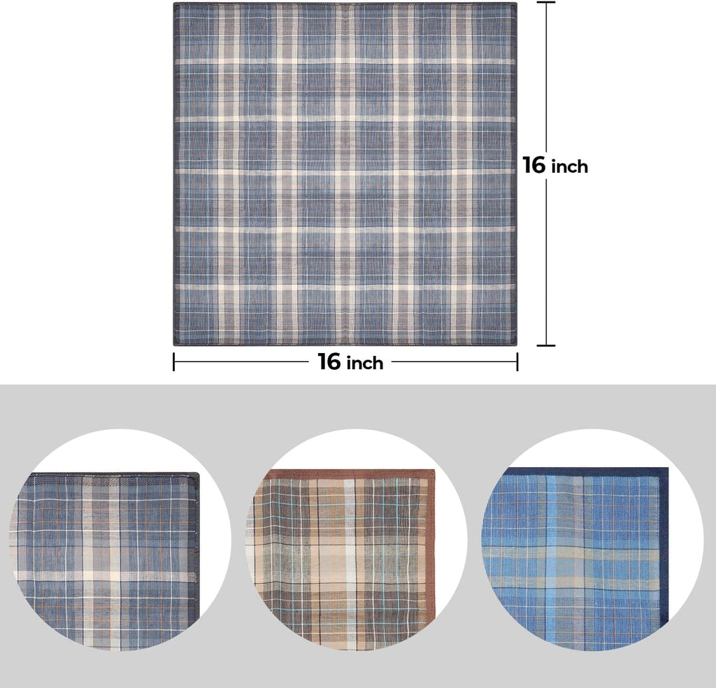 Mens Handkerchiefs, 12 Pack Men'S Handkerchiefs, Handkerchiefs for Men Cotton, 100% Cotton Classic Pocket Handkerchief for Weddings, Prom, Celebration, Gift for Men