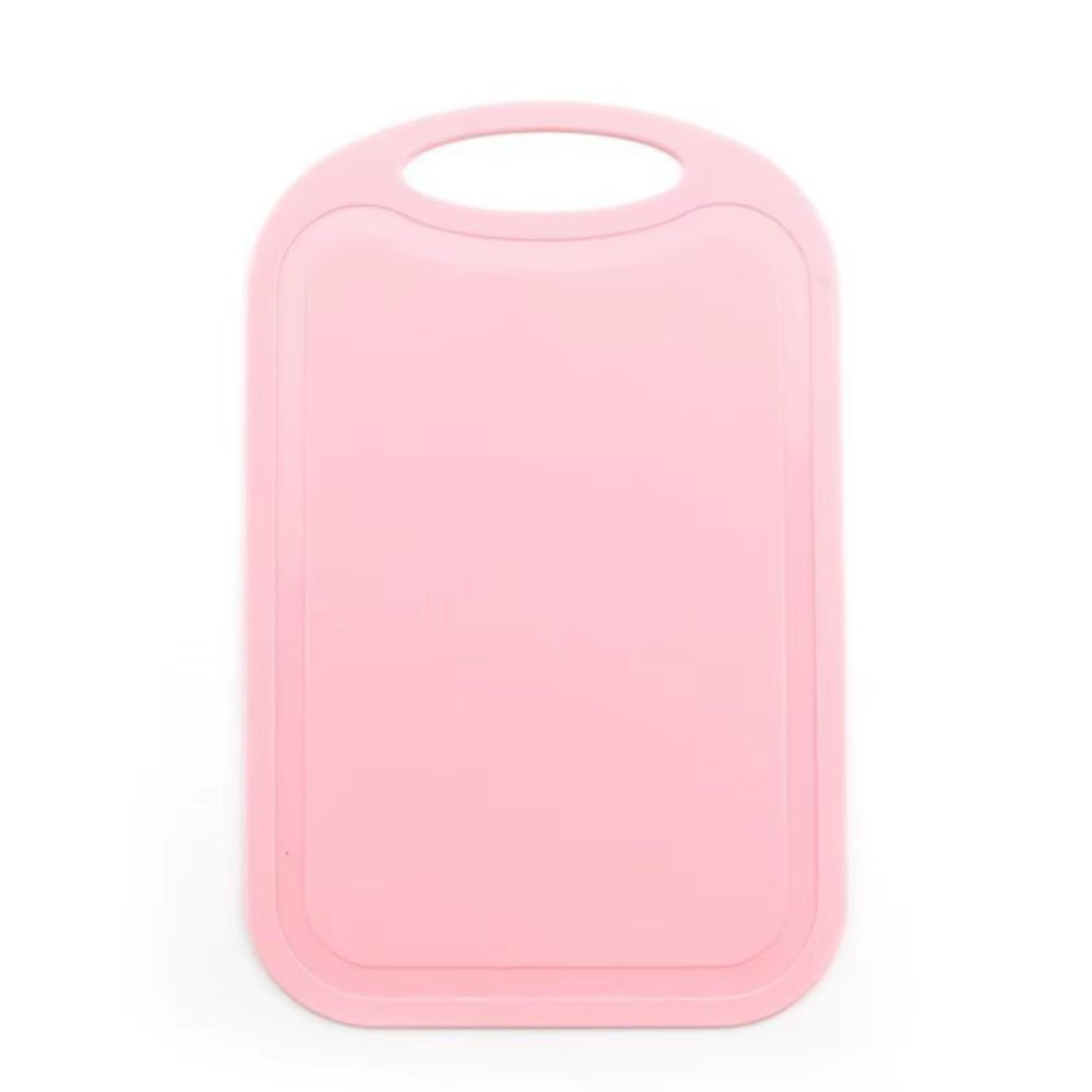 Rectangle Nonslip Plastic Cutting Board Handle with Groove Chopping Board Hangable Frosted Texture Chopping Block Meat Fruit