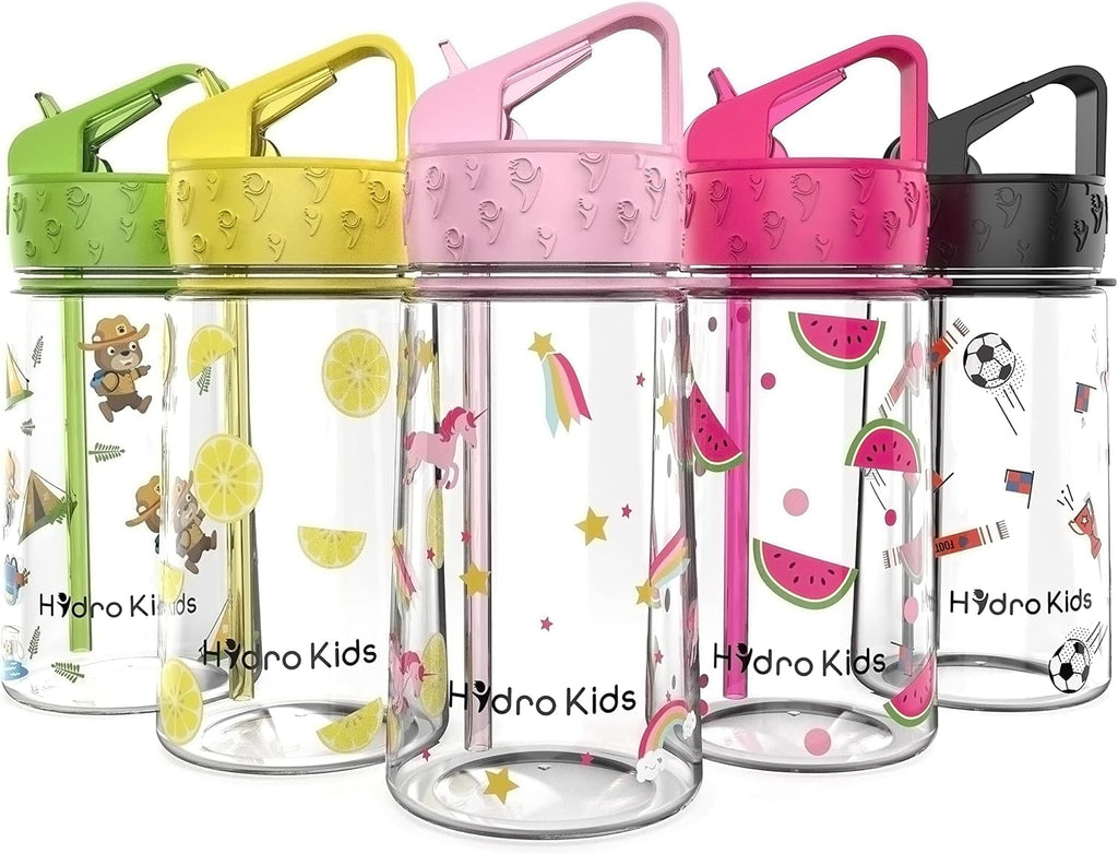 Water Bottle with Straw – 400Ml BPA Free Kids Water Bottles for School Travel Sports – Leakproof Childrens Drink Bottle for Girls Boys Childs…