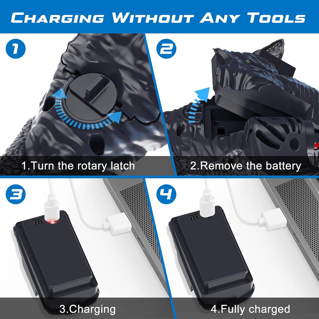 Remote Control Dinosaur Toys for Kids, 2X1000Mah RC Boat Mosasaurus Water Toys for Swimming Pool Bathroom, Birthday Gifts for 3 4 5 6 7 8-12 Year Old Boys Girls Christmas (Mosasaurus)