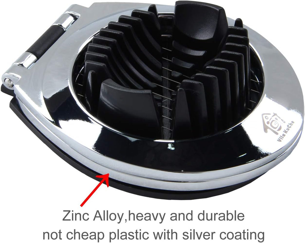 Multi Function Stainless Steel Egg Slicer for Hard Boiled Eggs Dishwasher Safe Heavy Duty Egg Cutter Kitchen Helper