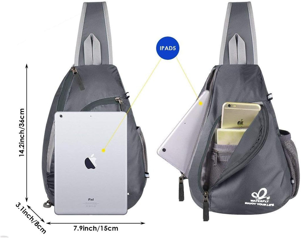 Crossbody Sling Bag Small Water Resistant Backpack Lightweight Shoulder Chest Daypack for Men Women Hiking Travel