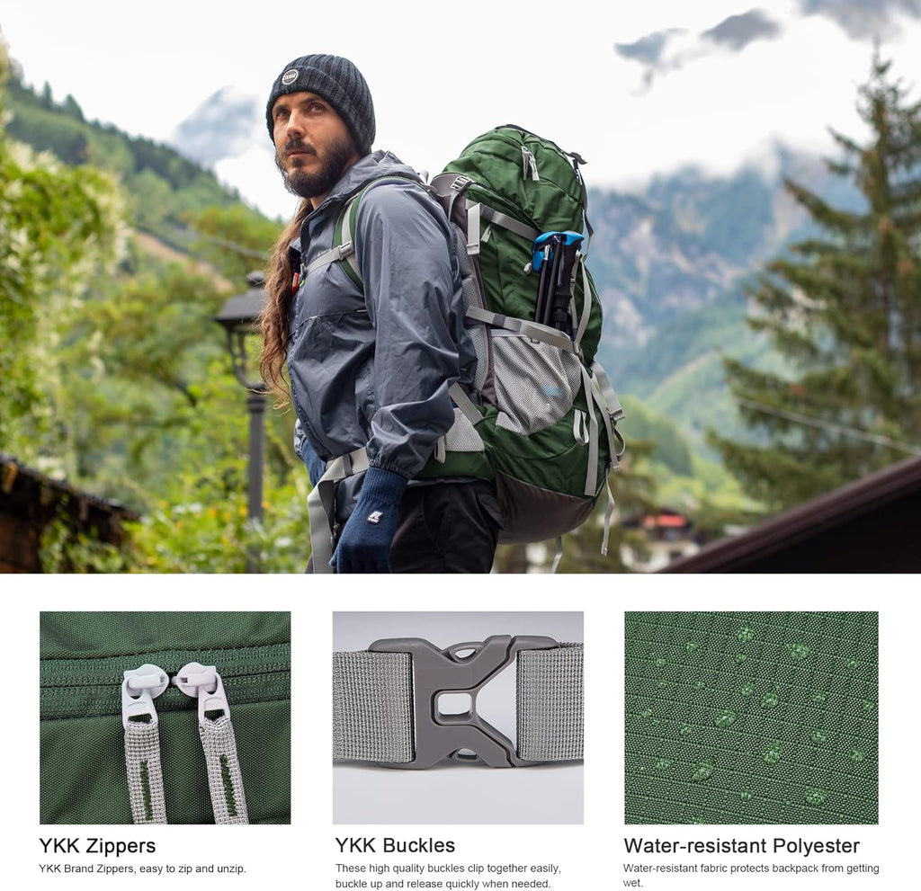70L Internal Frame Backpack Camping Backpacking Hiking Backpack for Men Women with Rain Cover