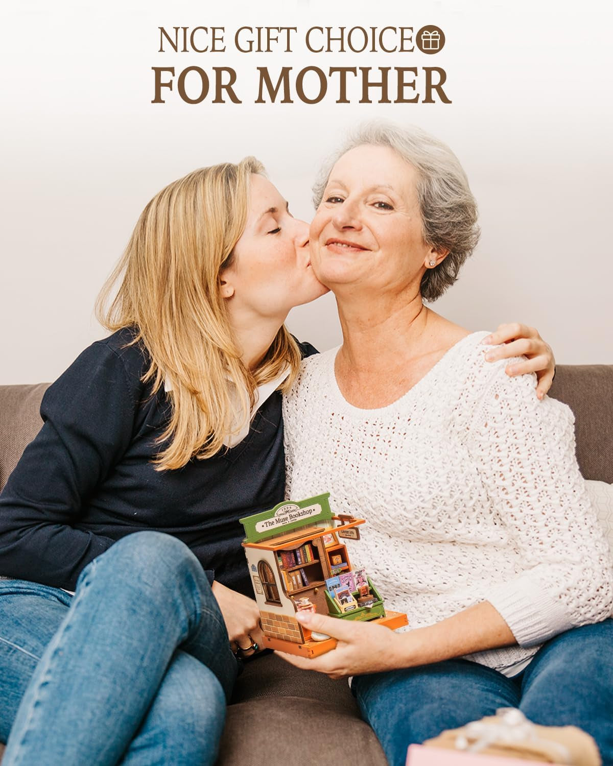 DIY Miniature House Kit Model Kits for Adults to Build Home Desk Bookshelf Decoration the Muse Bookshop Craft Kits for Adults Gift Idea for Girls Boys Kids DS040