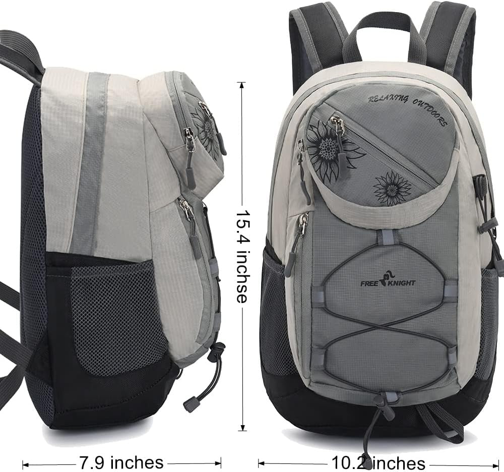 20L Waterproof Outdoor Sport Hiking Backpack,Small Size Lightweight Travel Daypack for Kids Boys Girls Cycling Camping (Gray)