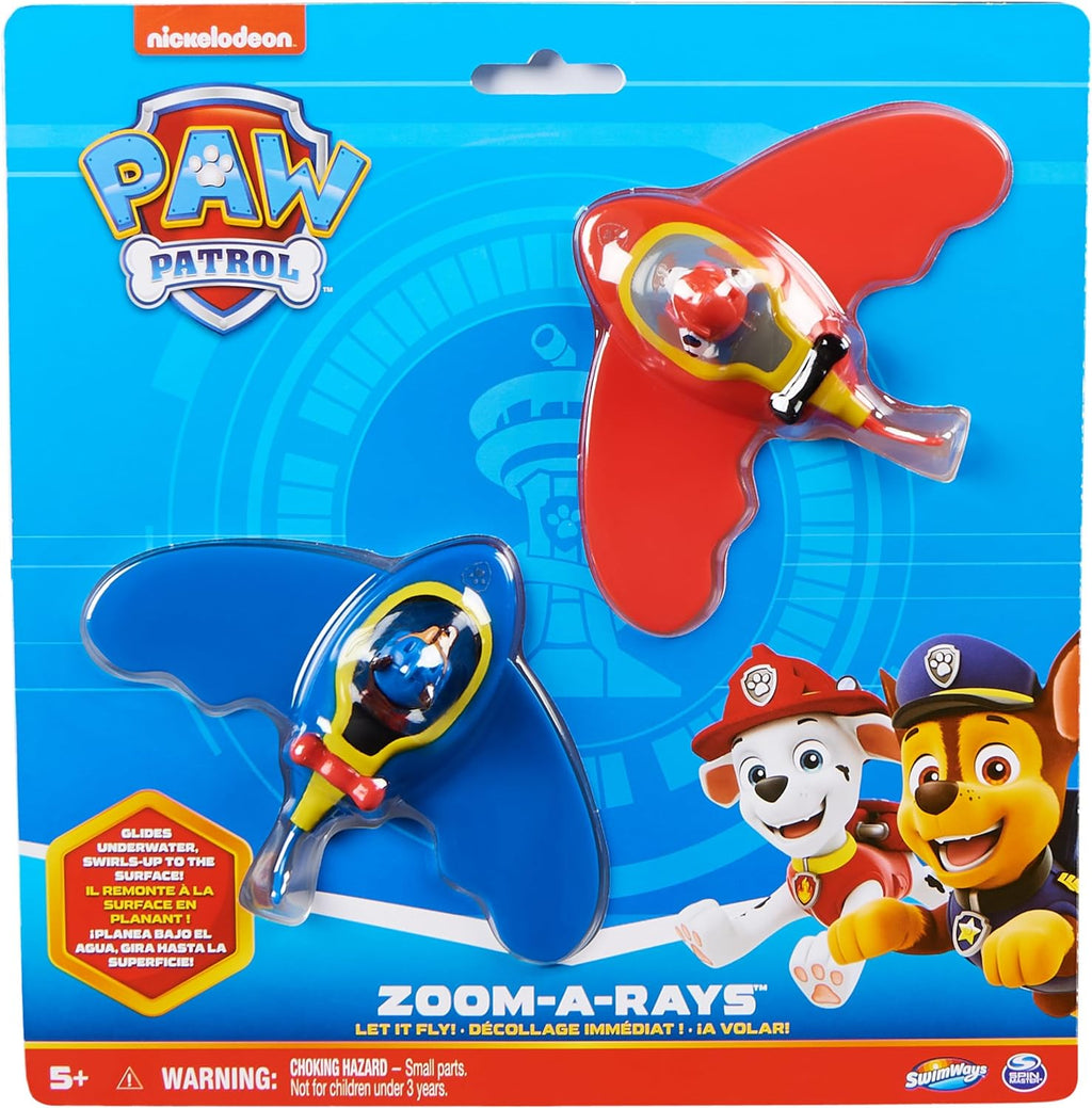 Paw Patrol Zoom-A-Rays Water Toys, Kids Pool Toys & Diving Toys, Paw Patrol Party Supplies & Paw Patrol Toys for Kids Aged 5 & Up, 2-Pack
