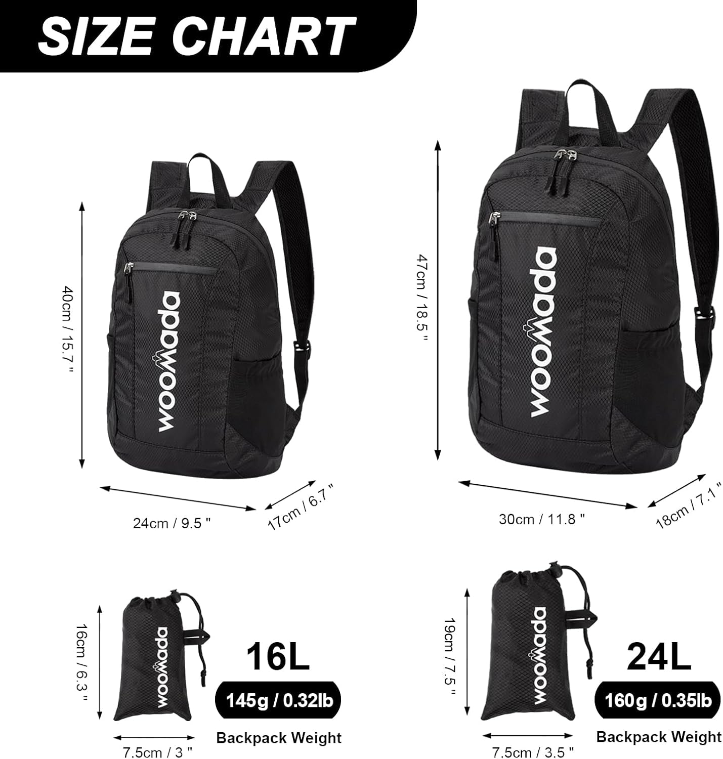 16L Ultra Lightweight Packable Water Resistant Travel Hiking Backpack Daypack Handy Foldable Camping Outdoor Backpack
