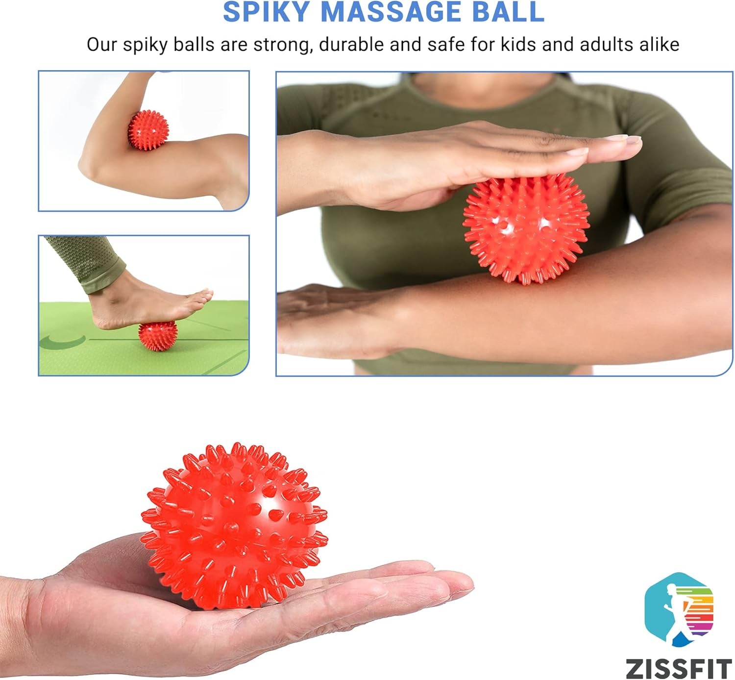 Foam Roller with Massage Balls, Back Roller for Back Pain, Muscles, and Deep Tissue Exercise, High Density EVA Material Massage Roller for Physio-Therapy, Body Fitness and Myofascial Release (Black)