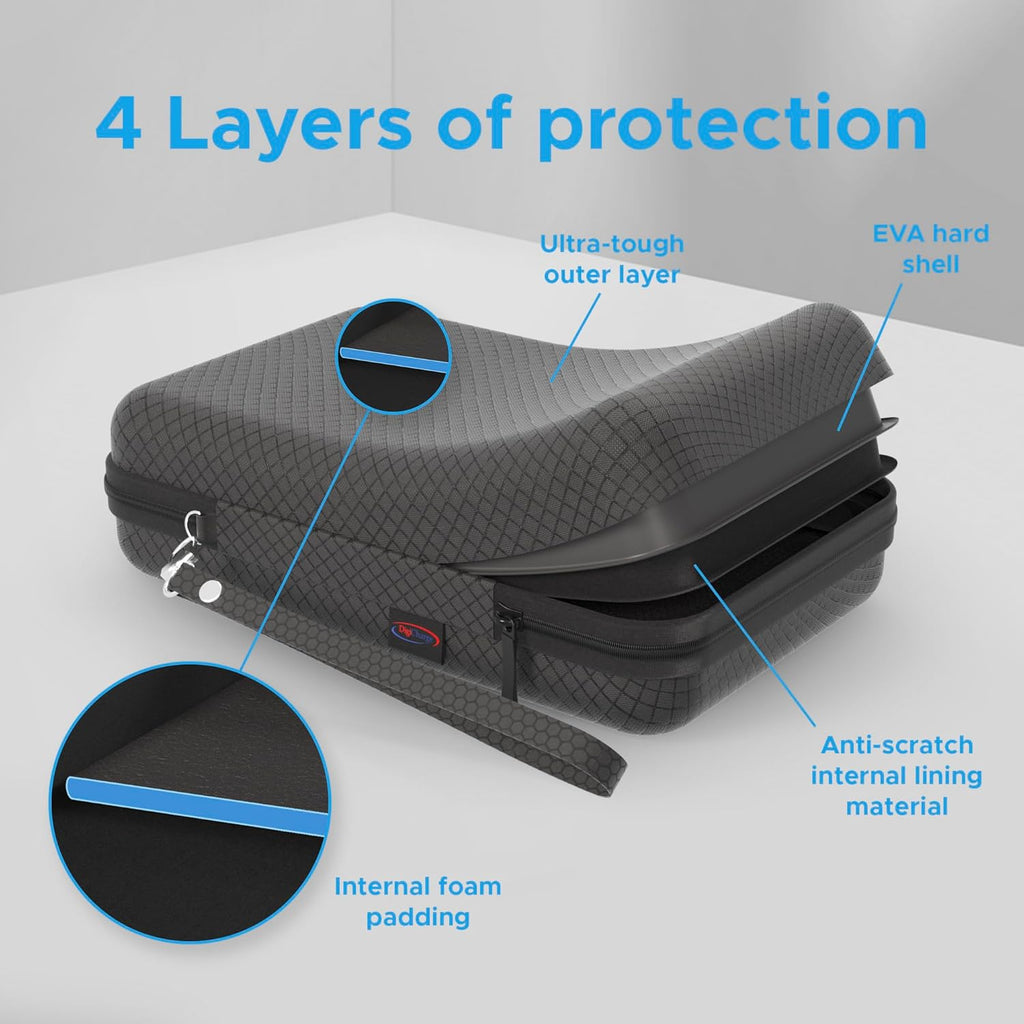 Black Hard Carry Case for Tomtom Go Superior 6’’ Classic 2Nd Gen Lite 6’’ Advanced Premium Basic Essential 6 Inch Discover 6’’ Go Camper Tour GO 6200 6250 Go Professional Tom Tom Sat Nav