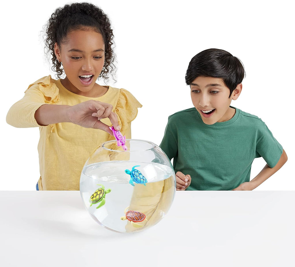 Robo Turtle Robotic Swimming Turtle (Orange + Blue) by  Water Activated, Comes with Batteries, Amazon Exclusive (2 Pack)