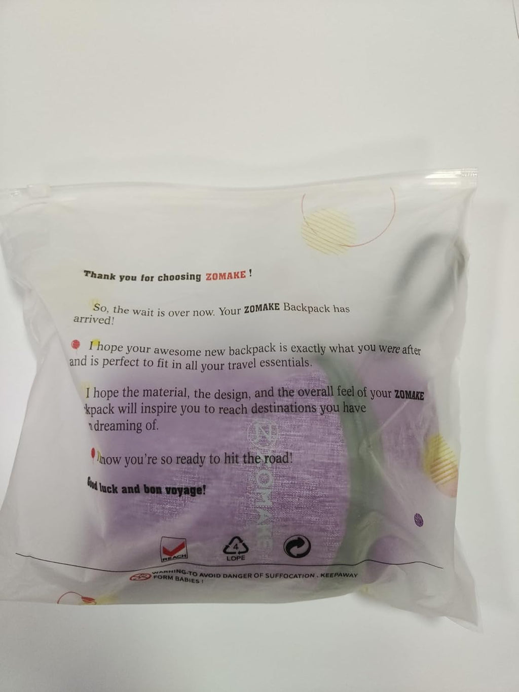 Ultra Lightweight Packable Backpack, 10L Small Daypack Light Foldable Backpacks Water Resistant Day Bag for Hiking (Light Purple)