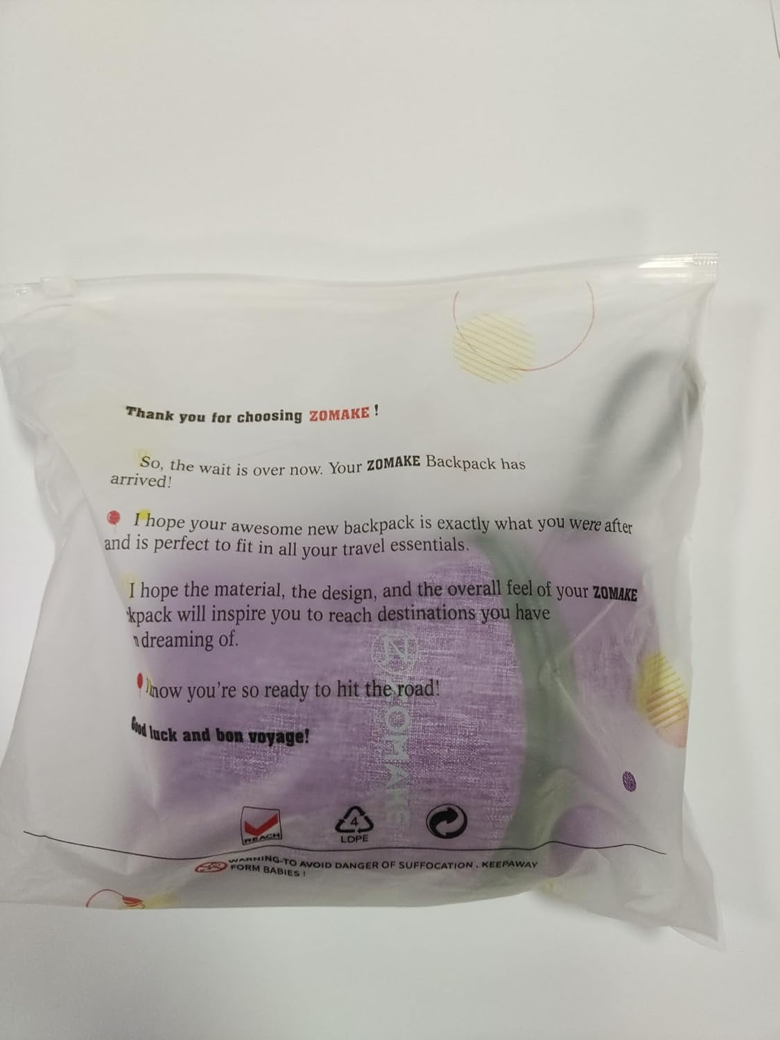 Ultra Lightweight Packable Backpack, 10L Small Daypack Light Foldable Backpacks Water Resistant Day Bag for Hiking (Light Purple)