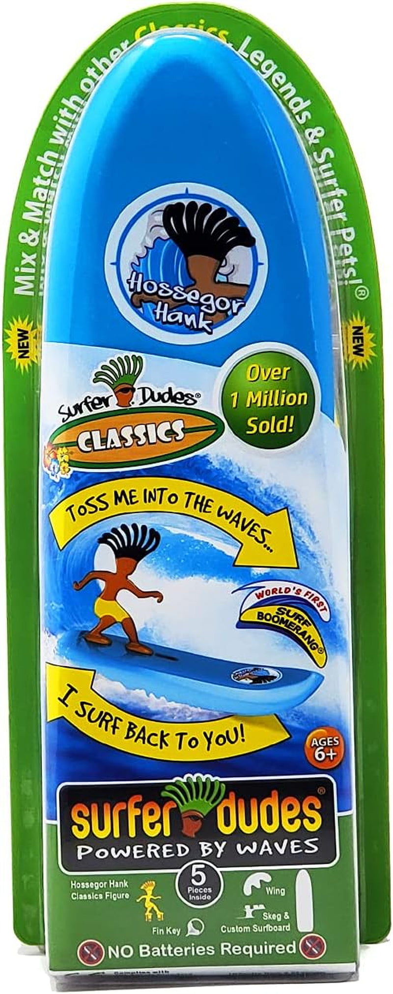 Classics Wave Powered Mini-Surfer and Surfboard Toy - Hossegor Hank