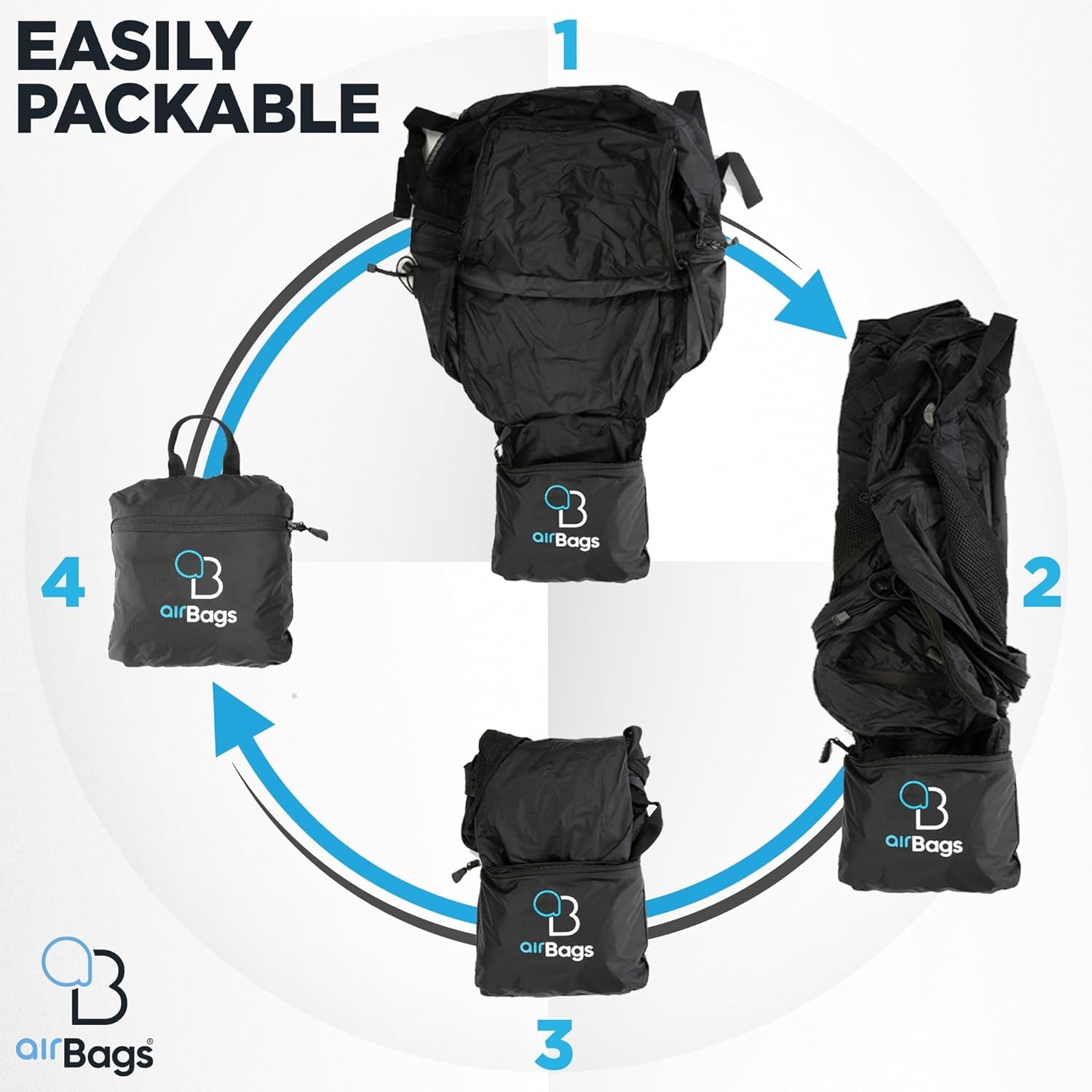 25L Waterproof Backpack - Packable Hiking Backpack for Travel - Small Foldable Bag - Nylon Ultra Lightweight Daypack for Men & Women
