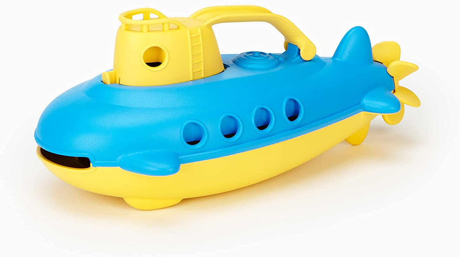Submarine in Yellow & Blue - BPA Free, Phthalate Free, Bath Toy with Spinning Rear Propeller. Safe Toys for Toddlers, Babies