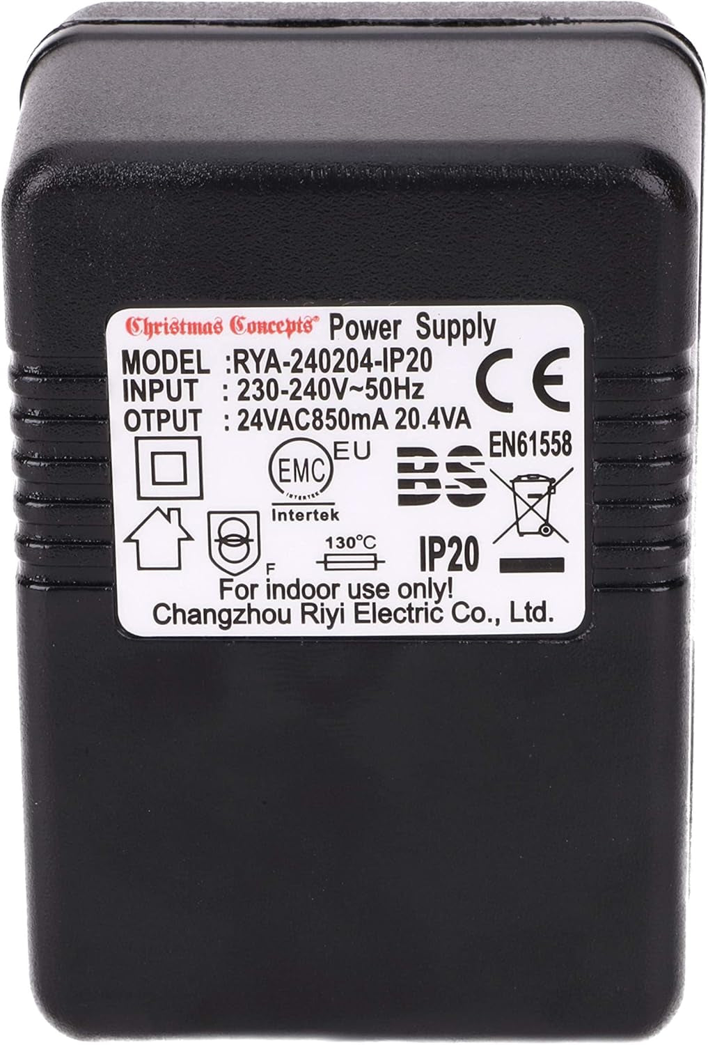 24V 850Ma 20.4Va AC Adaptor without Lead-Suitable for Christmas Lights