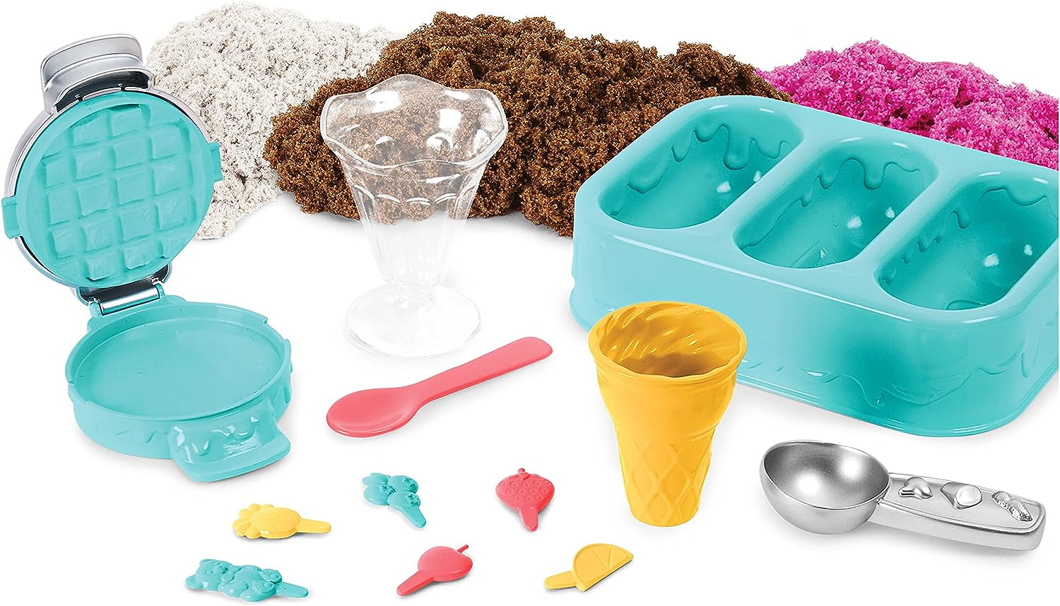 Scents, Ice Cream Treats Playset with 3 Colors Scented Play Sand & 6 Tools, Sensory Toys for Kids Ages 3 and Up