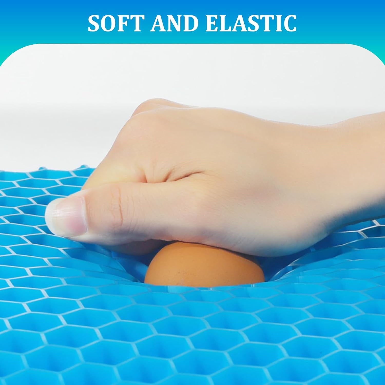 Gel Seat Cushion, round Double Thick Honeycomb Soft Sitter, Breathable Cool Cushions for Office Chair, Car (30 X 30 X 3.5Cm)