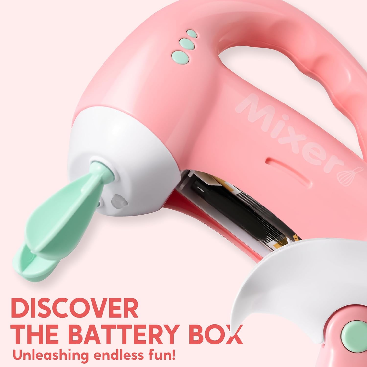 Play Kitchen Toys, Pretend Play Food Kitchen Accessories Girlstoy with Coffee Maker, Mixer, Toaster with Realistic Lights& Sounds, Birthday Gift for Kids Ages 2 3 4 5, Pink