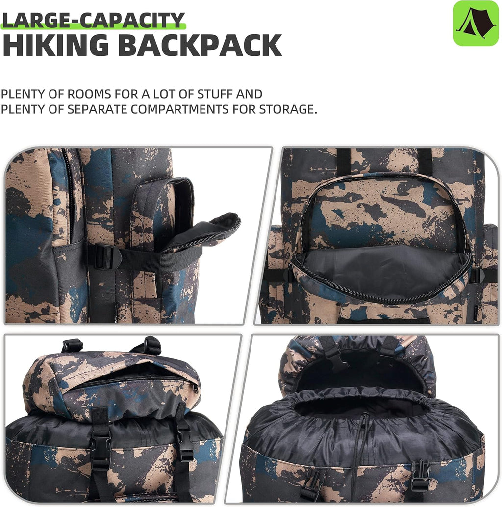 100L Camping Hiking Backpack Molle Rucksack Military Camping Backpacking Daypack