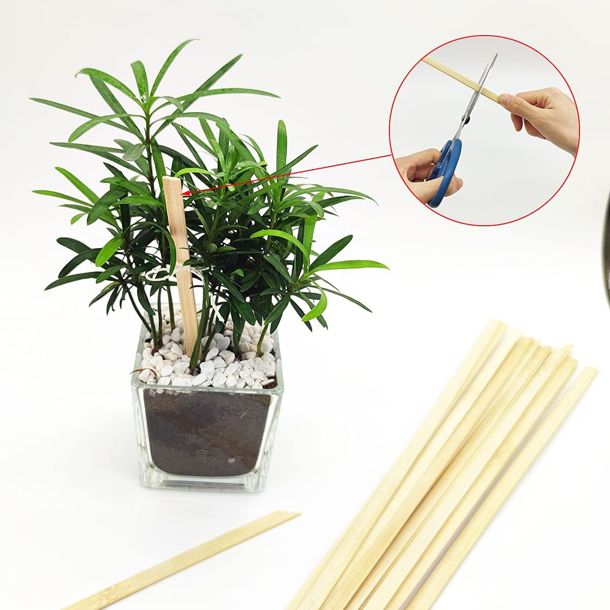 120 Pcs 40Cm Strong Natural Bamboo Strips, Wooden Craft Sticks, Extra Long Wood Strips for Craft Projects